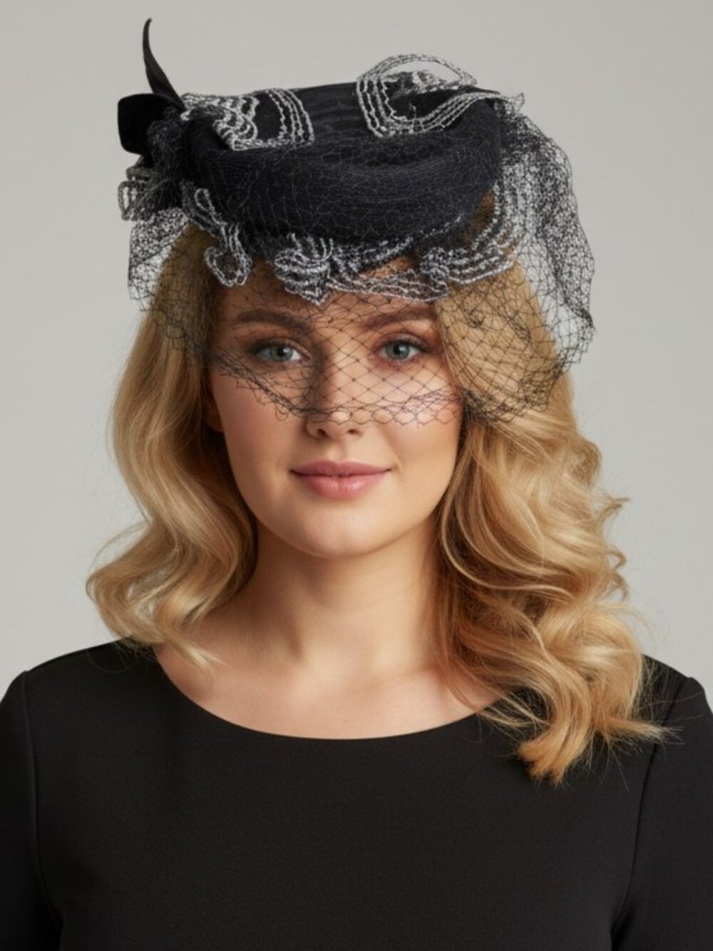 Vtg 40s avant-garde fascinator hat